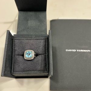 David Yurman split pave ring, size 5